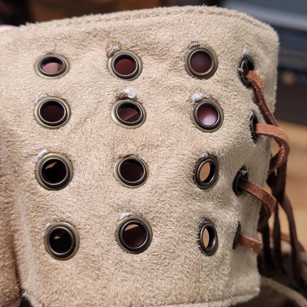 Contour Y2k Denim and Suede Skirt - Picture 6 of 9